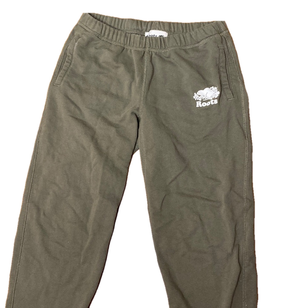 🌷 Roots 🌷 Green Cotton Blend Joggers